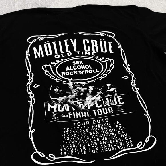 ★ Mötley Crue ‘The Final Tour’ 2015 Double Sided Rock T-Shirt ★ - Picture 4 of 7